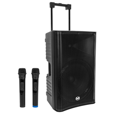 boxa portabila 15''/38cm 300w rms tws cu bt/usb + 2 mic wireless - imagine 13